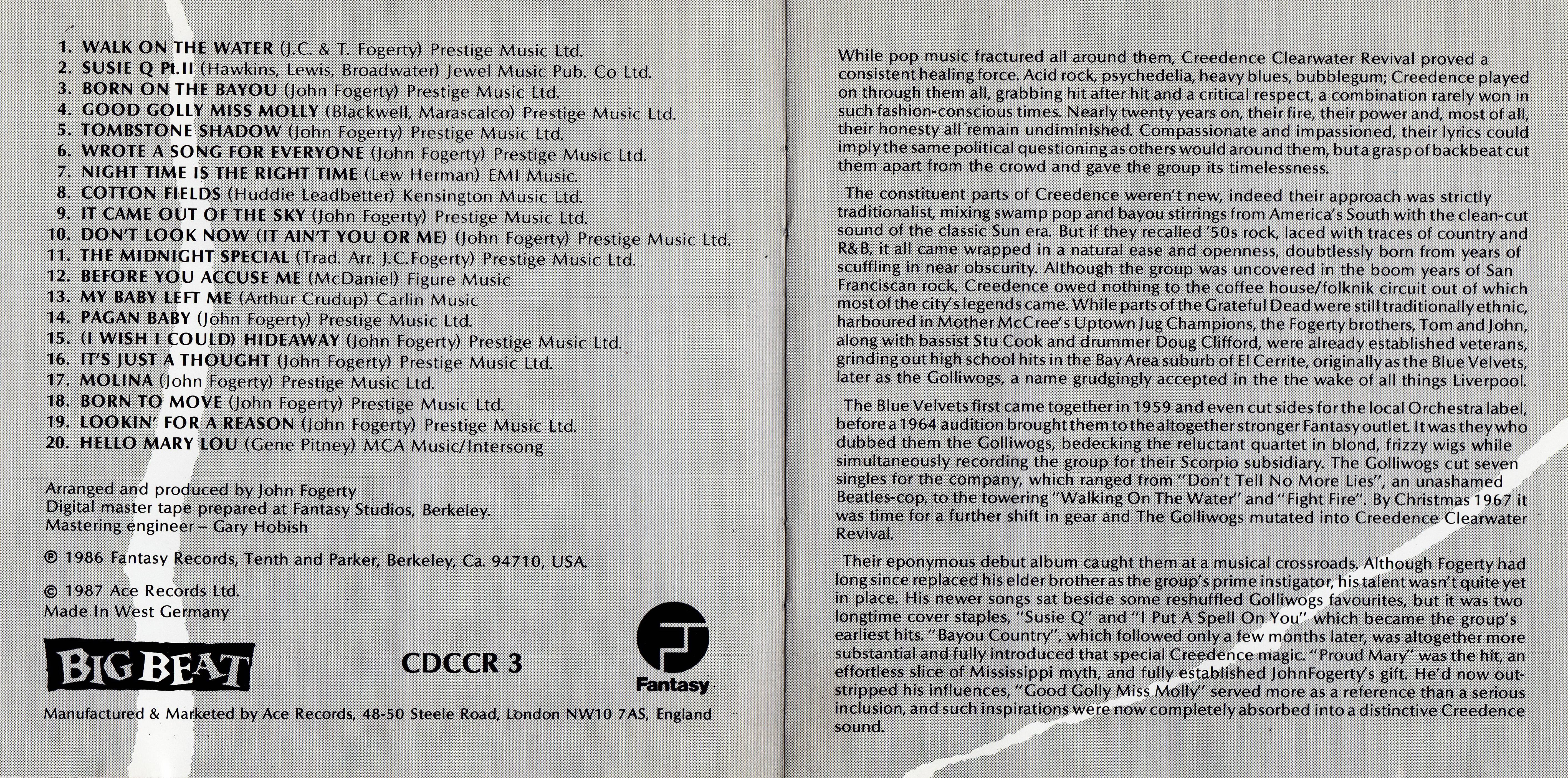 Creedence Clearwater Revival Chronicle Vol 2 : Booklet2 UK